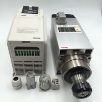 4.5KW Air Cooled CNC ER32 Spindle Motor 380V 18000rpm & 5.5KW VFD Inverter Kit